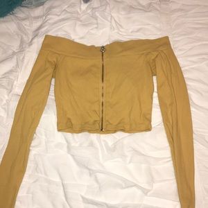 Yellow crop top